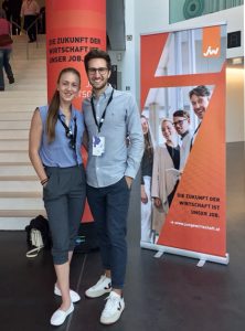 Stefanie Hahn, MA und Ing. Philip Hahn, Bsc bei der Bundestagung der Jungen Wirtschaft 2018 in Bregenz